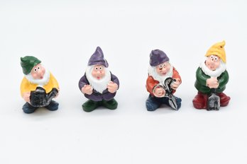 Lot Of 4 Mini Gnome Figurines