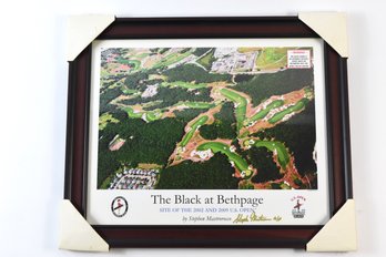 The Black At Bethpage Framed Photo Print Signed Stephen Mastrorocco