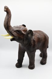 Unique Leather / Hide Elephant Figure