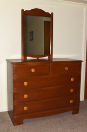 Rock Maple Solid Wood Dresser With Mirror