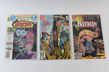 DC Detective Comics #488 & #659 Secret Origins #6 Comic Books - 3 Total