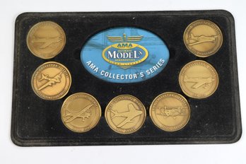 AMA Ultimate Model Aeronautics Collector Series Airplane Coins Tokens Set Of 7