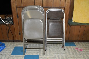 Metal Folding Chairs - 8 Total