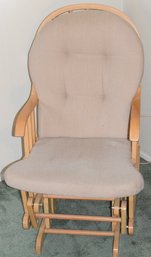 Wooden Rocking Chair With Plush Cushion