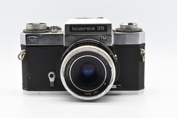 Icarex 35 TM Film Camera With Carl Zeiss Tessar 50mm Camera Lens No. 7401476