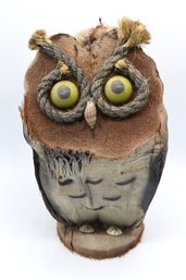 Nautical Night Owl Carved From Coconut Husk