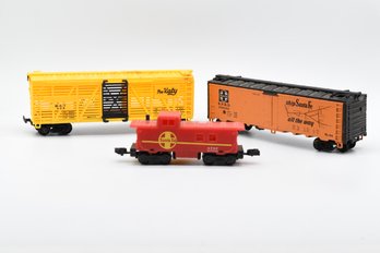 HO Scale Train Cars - 3 Total