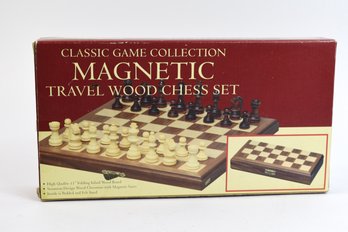 Magnetic Wooden Travel Chess Set With Storage Box