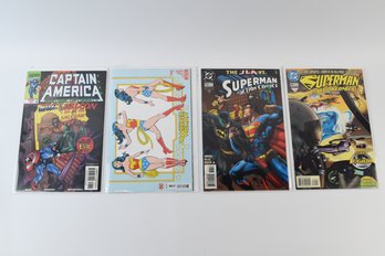 DC Comics Captain America Superman & Wonder Woman Comic Books - 4 Total