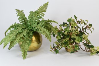 Brass Planter & Candle Holder - 2 Total