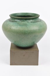 Ceramic Pottery Vase On Wood Stand