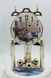 Thomas Kinkade 'beacon Of Hope' Domed Mantle Clock