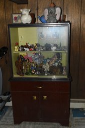 Wooden Hutch China Cabinet - Everything In Picture Included!