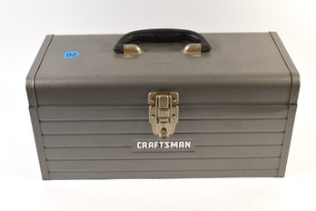 Craftsman Metal Toolbox With Tools Wrenches Pliers