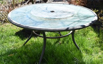 Round Patio Table With Glass Top
