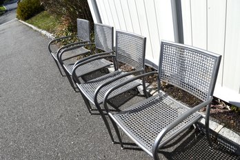 Metal Patio Chairs - 4 Total