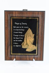 Prayers Of Serenity Wall Plate Plaque