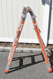 Little Giant Ladder Systems MEGAMAX Adjustable Heavy Duty 300lb OSHA Approved Adjustable Aluminum Ladder