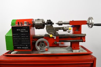 Central Machinery Metal Cutting Table Lathe SKU No. 183 Wtih Extras