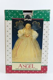 Animated Angel Lighted With Hand Painted Face & Hands Christmas Tree Topper
