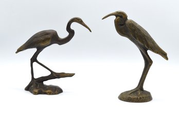 Pair Of Nelles Brass Swans Stamped 1989