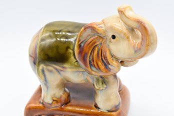 Pearlescent Elephant Figurine Ceramic