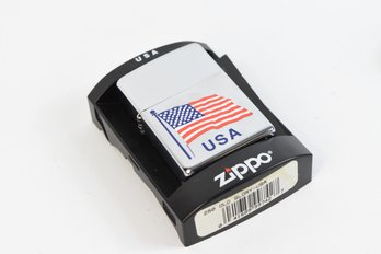 Zippo Light 'old Glory' American Flag USA - NEVER USED
