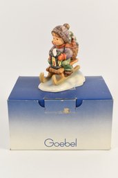 Hummel Goebel Ride Into Christmas Boy On Sled # 396 2/0 1981