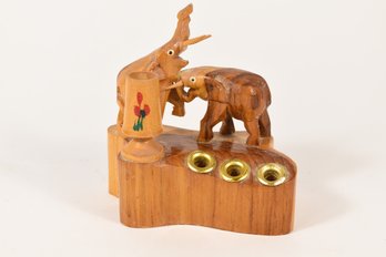 Elephant Themed Desk Organizer Pen Holder