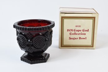AVON 1876 Cape Cod Collection Ruby Red Sugar Bowl