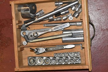 Assortment Of Vintage Craftsmans Sockets Bits And Wrench