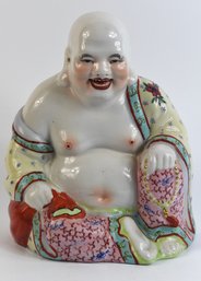 Chinese Republic Porcelain Smiling Buddha Figurine