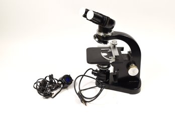 Ernst Leitz Wetzlar Binocular Microscope With Wood Storage Box