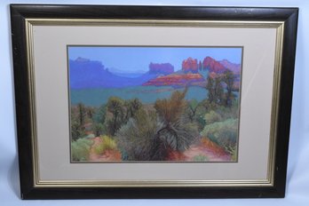 Colorful Desert Scape Framed Print