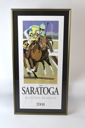 2008 Saratoga Racing Season Horse Races Framed Poster