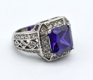 Tanzanite Sterling Silver 925 Ring Size 6.5 - Total Weight 7g