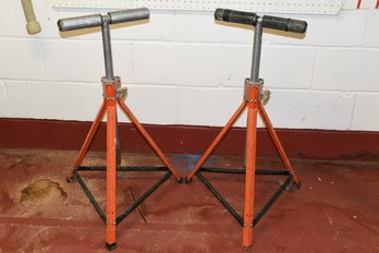 Pair Of Adjustable Metal Heavy Duty Saw Horses