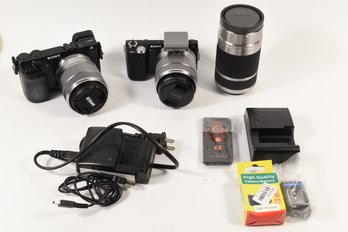 Sony Nex-7 & Nex-5N Mirrorless Digital Cameras W/ Sony SEL1855 Lens & Extra Batteries