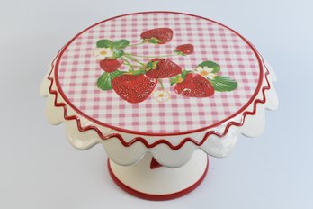 Jessie Steele For Magenta Strawberry Pedestal Cake Platter