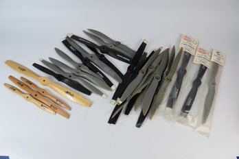 Lot Of Assorted Remote Controlled R/C Airplane Propellers Resin & Wood - Over 20pcs Total