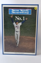 1986 World Series Champs Front Page NEWSDAY New York METS NYM No.1 Framed Poster