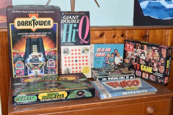 Vintage Boardgames - Trouble, Dark Tower, All In The Family Game - 6 Total