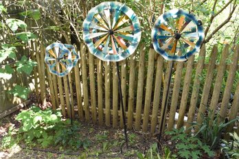 Assorted Wind Spinner Yard Ornaments - 3 Total