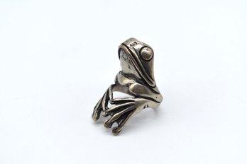 Sterling Silver 925 Full Finger Frog Ring Size 9   19g
