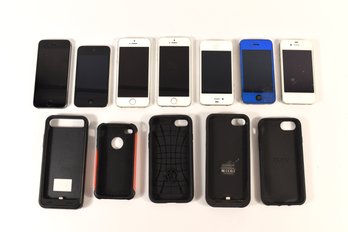 Lot Of 5 Iphones & 8G Ipod With Cases