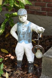 Cement Yard Jockey Lawn Ornament