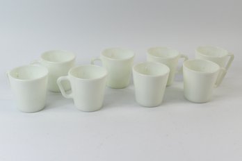 PYREX No. 1410 Milk Glass Mugs - 8 Total