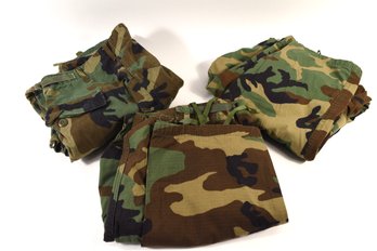 Military Jungle Camo Pants Size Large Regular - 3 Pairs Total