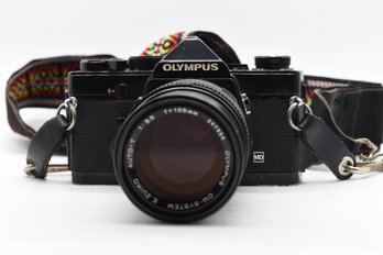 Olympus OM-1 Vintage Film Camera With Zukio 135mm Lens