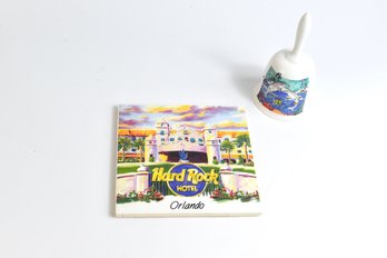 Hard Rock Cafe Collectors Ceramic Tile & Florida Bell